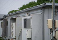 【アフター】 施工後。雨水が流れるよう勾配をつけました。雨樋も取り付けました。