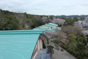 上空からみた屋根の完工写真です